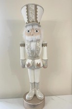 100cm Christmas Giant Nutcracker Soldier Large Nutcracker White/Gold Xmas decor