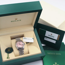 Rolex 31mm 178274 Datejust Pink Dial Jubilee Strap Ladies Watch Full Set GFL324