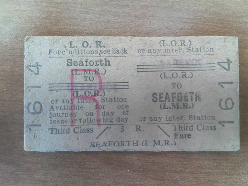 Railway ticket liverpool - ticket,