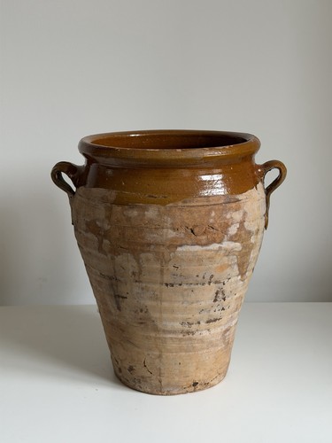 Antique spanish terracotta pot - antique,