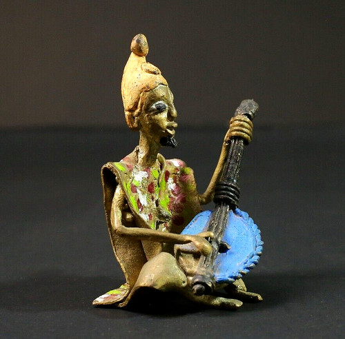 Benin bronze kora - bronze, player