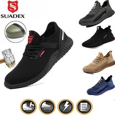 UK Mens Lightweight Safety Trainers Steel Toe cap Women Work Shoes Hiking Boots