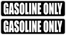 Gasoline only sticker decal - gasoline,