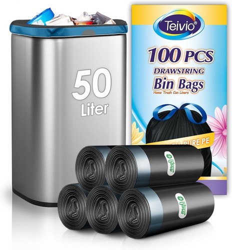 Teivio litre bin liners - 50,