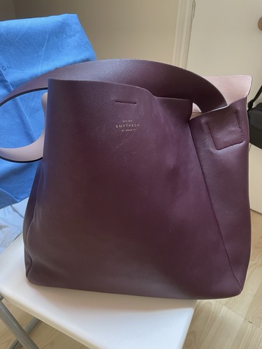 Smythson leather satchel bag