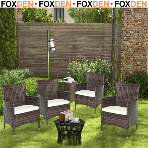 Piece rattan chair set - 4,