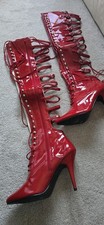 Rare Pleaser Thigh Boots 8UK