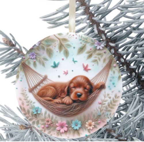 Red setter dog hanging - red,