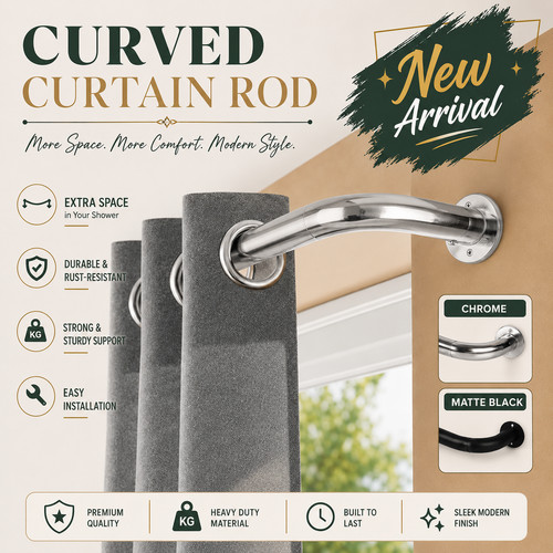 Extendable curtain pole with - extendable,