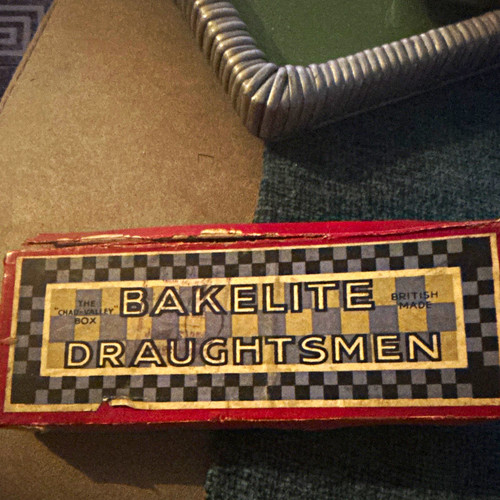 Bakelite draughts board game - board,