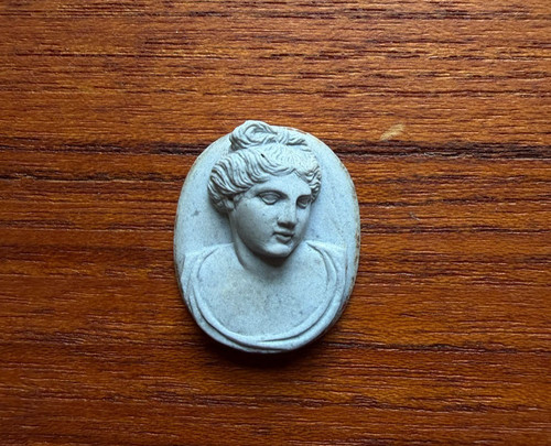 Carved lava cameo classical - carved,