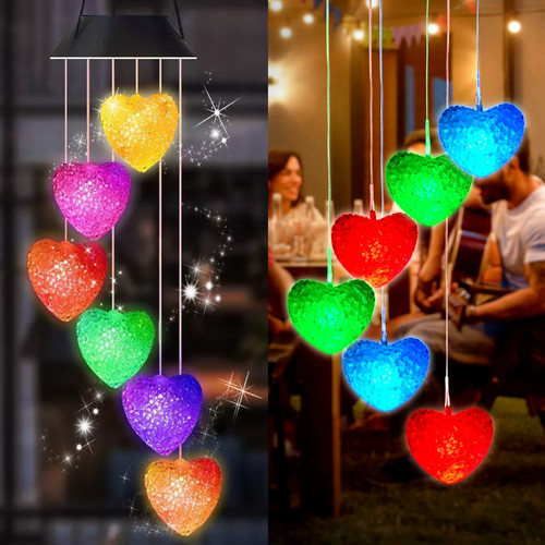 Solar lights mobile - mobile, heart