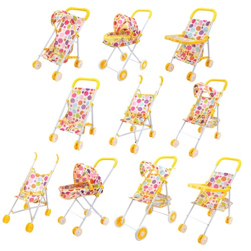 Dolls toy stroller - pram, pink