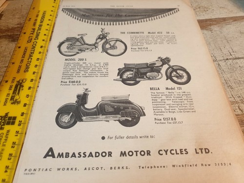 1956 ambassador motorcycle - 1956,