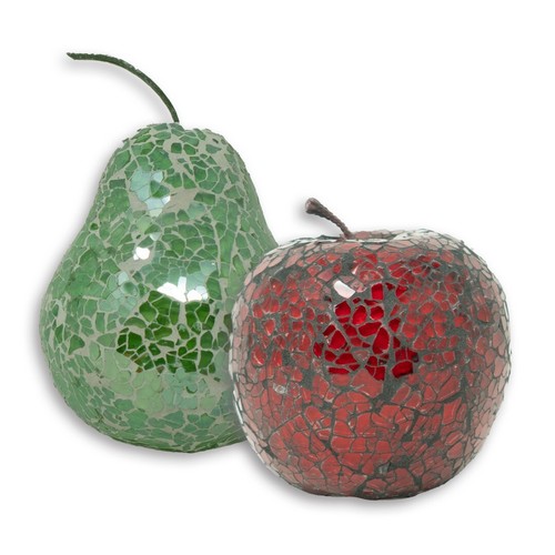 Mosaic glass green - green, red