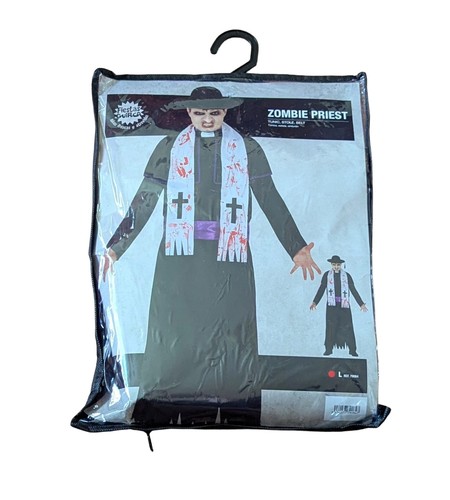 Zombie priest fancy dress - zombie,