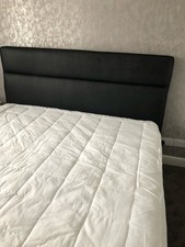 **6 Ft**SUPER KING SIZE**INCLUDING JOHN LEWIS MATTRESS** BLACK ** TV BED**