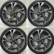 Genuine Audi A3 S3 18” S-Line Alloy Wheels & Bridgestone Tyres 6mm Grey And DCut