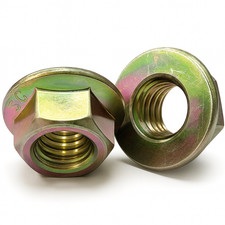 M5 M6 M8 M10 M12 M14 M16 YELLOW ZINC FLANGE NUTS HEXAGON FLANGED NUT DIN6923