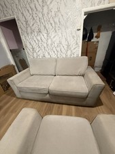 DFS Cream Blake 3 Seater Sofa and Single Armchair Excellent Condition