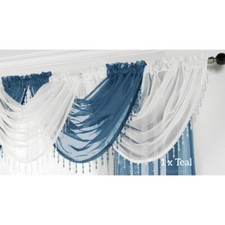 PLAIN BEADED VOILE SWAGS NET