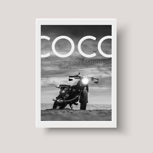Coco designer fashion wall - wall, art