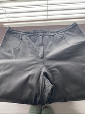 Ladies Wide Leg Real Leather