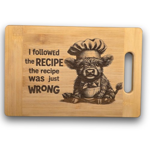 Highland cow fun engraved - cow,