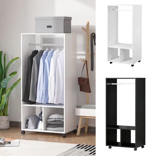 Rolling open wardrobe clothes - open,