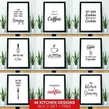 Kitchen Wall Art Prints Modern Picture Minimalist Funny Home Framed Poster Decor
