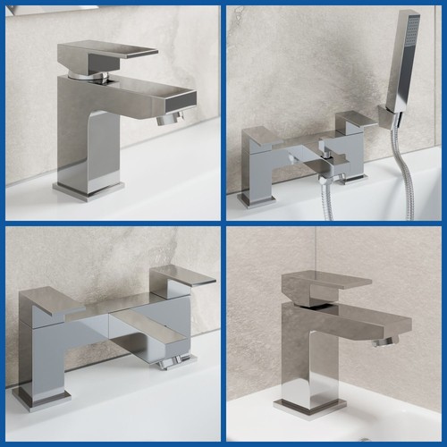 Modern chrome bathroom square - chrome,