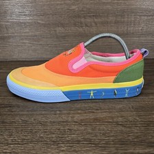 Adidas Nizza Slip On Pride Love Unites Green Yellow Orange Trainers  Size UK 8.5