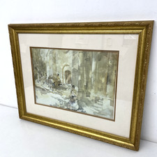 Sir William Russell Flint Framed Print 'Gypsies outside a church' 52.5 x 44 cm