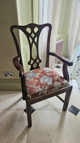 Antique floral upholstered - antique,