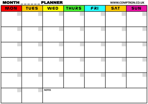 Monthly planner undated - undated, a4