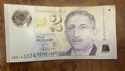 Singapore polymer banknote - singapore, $2