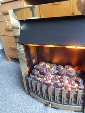 Danville Brass Optimyst Wood Stove Fireplace with Flame Effect (DNV20BR)