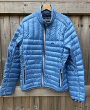 J.Lindeberg Men's Blue Lightyear Sweater Pertex Down Feather Jacket Coat Size L
