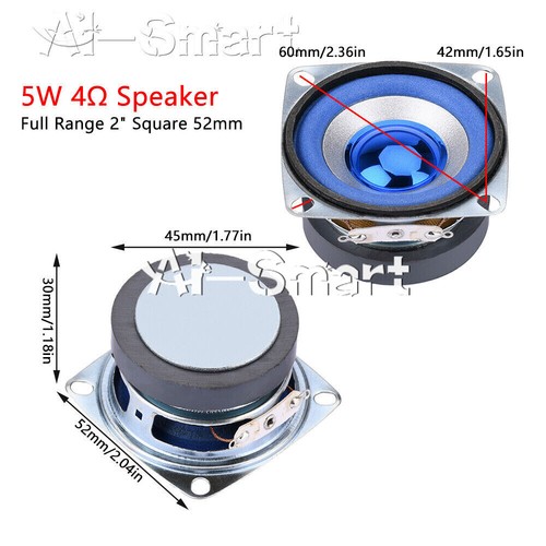 2pcs 52mm inch 4 ohm - 2-inch, 4-ohm