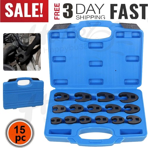 15x crowfoot wrench set metric - set,