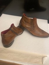 Vtg Gary Anderson Savile Row Tan Leather Chelsea Shoes Boots 43 UK 9 vgc