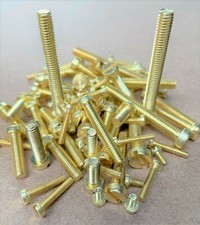 CHEESE MACHINE SCREWS SOLID BRASS SLOTTED SLOT CHEESE HEAD BOLTS M3 M4 M5 M6 VAT