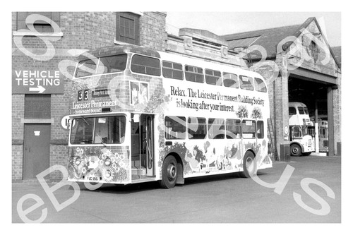 Bus photograph leicester - bus, c.t