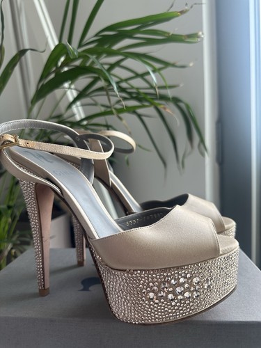 Gina champagne satin - gina, heel