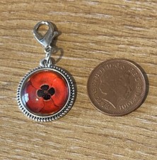 Beautiful Poppy Pendant Charm