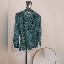 Tucker Silk Blouse Sz Medium