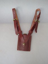 Vintage British Military Army Leather Sam Browne Belt Sword Frog