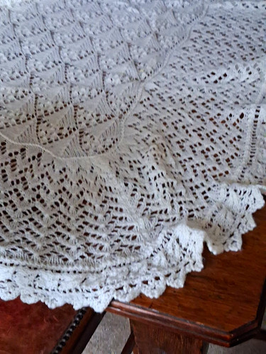 Hand knitted white - , woolen