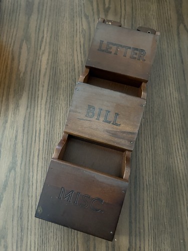 Vintage wood organizer - wood, wall
