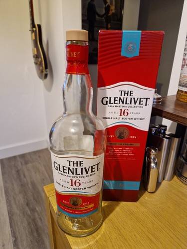 Glenlivet bottle and box - and,